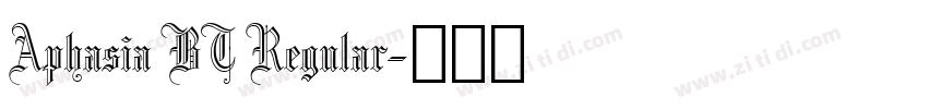 Aphasia BT Regular字体转换